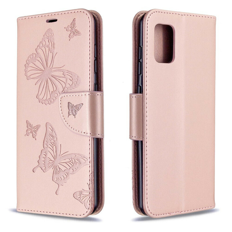 Funda Samsung Galaxy A31 Mariposas en vuelo con colgante