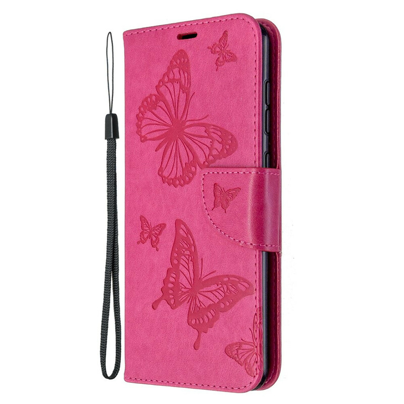 Funda Samsung Galaxy A31 Mariposas en vuelo con colgante