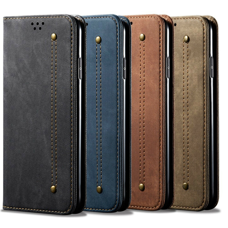 Flip Cover Samsung Galaxy A10 Tejido Jeans