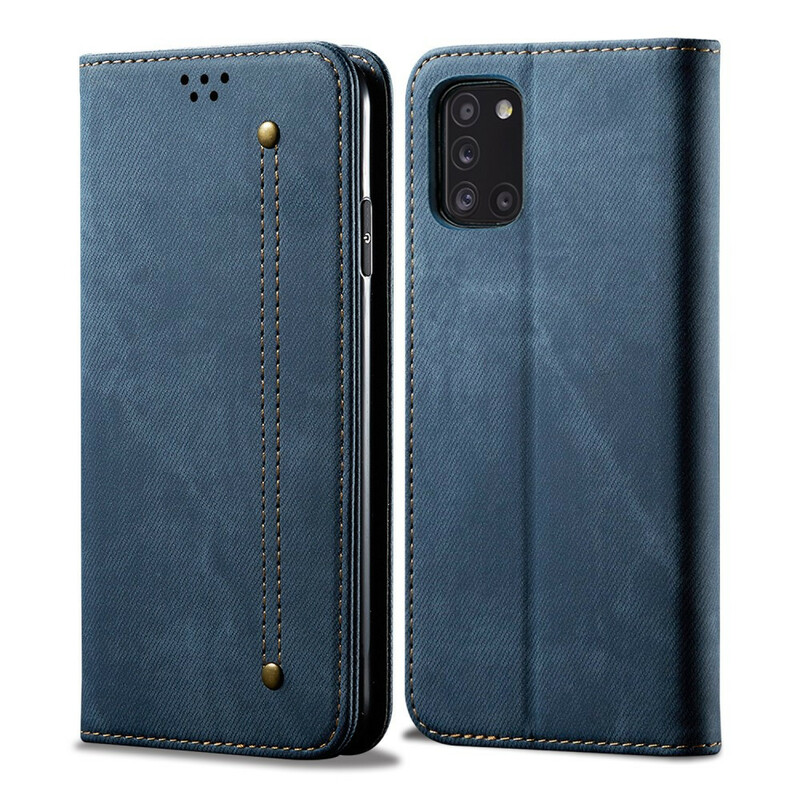 Flip Cover Samsung Galaxy A10 Tejido Jeans