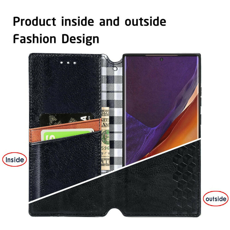 Funda Flip Cover Samsung Galaxy Note 20 Ultra Leather Band Diamond Effect