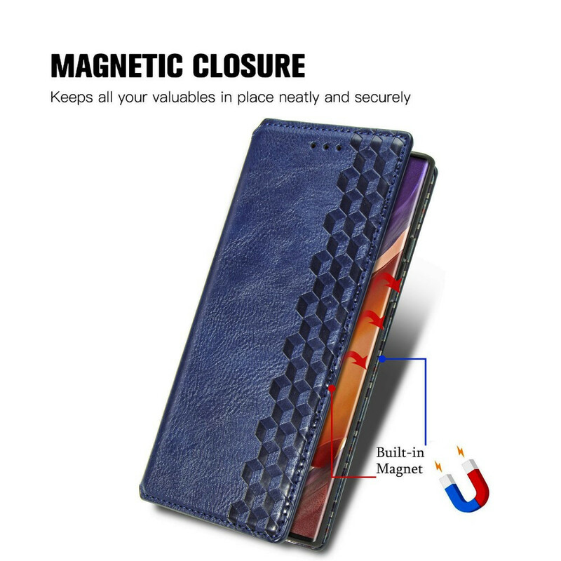 Funda Flip Cover Samsung Galaxy Note 20 Ultra Leather Band Diamond Effect