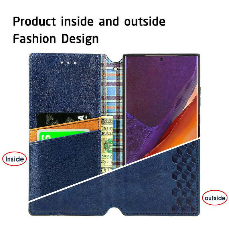 Funda Flip Cover Samsung Galaxy Note 20 Ultra Leather Band Diamond Effect