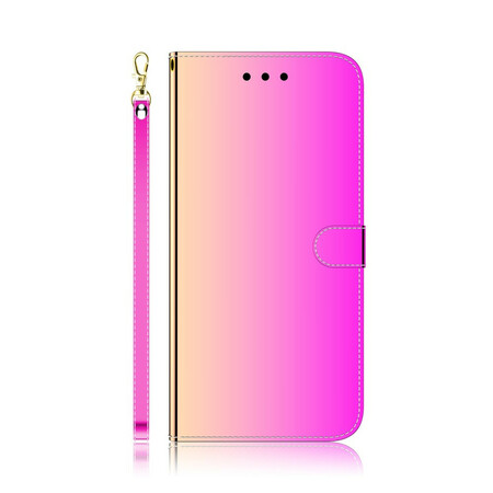 Samsung Galaxy A31 Funda de piel falsa con tapa de espejo