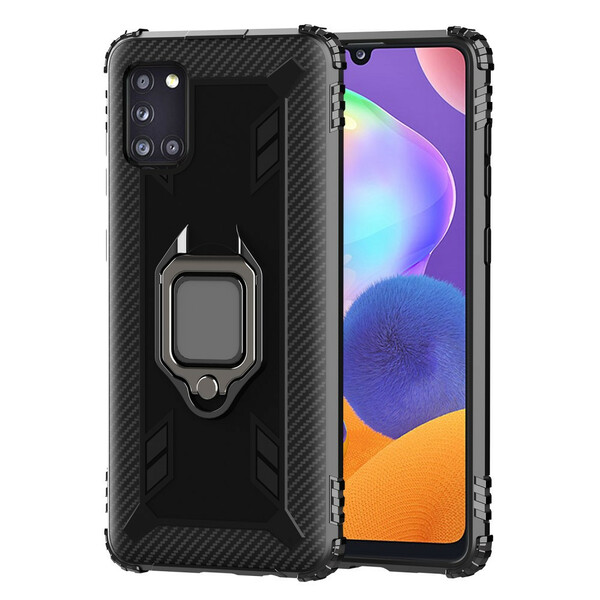 Funda de fibra de carbono y anillo Samsung Galaxy A31