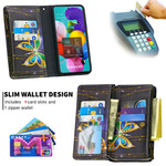 Funda Samsung Galaxy A51 con bolsillo de mariposa con cremallera