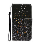 Samsung Galaxy A31 Funda de estrellas y purpurina con colgante