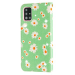 Flip Cover Samsung Galaxy A51 Leatherette Daisies