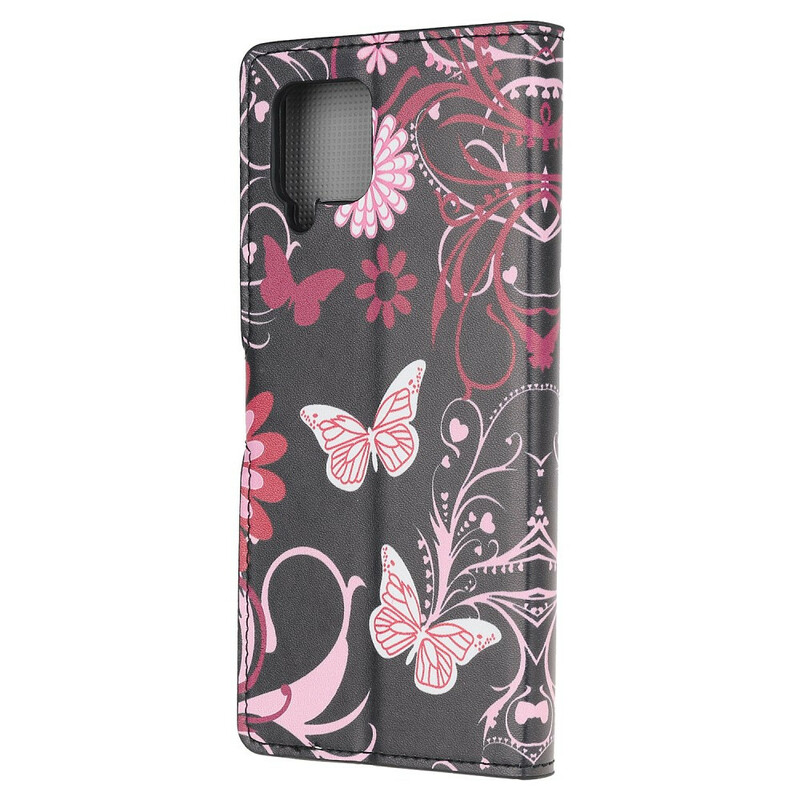Funda Samsung Galaxy A12 Mariposas y Flores