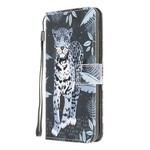 Funda con colgante de leopardo para el Samsung Galaxy A12