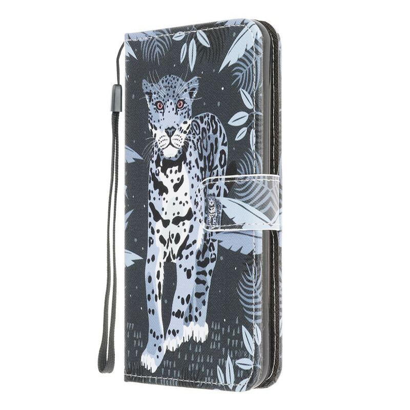 Funda con colgante de leopardo para el Samsung Galaxy A12