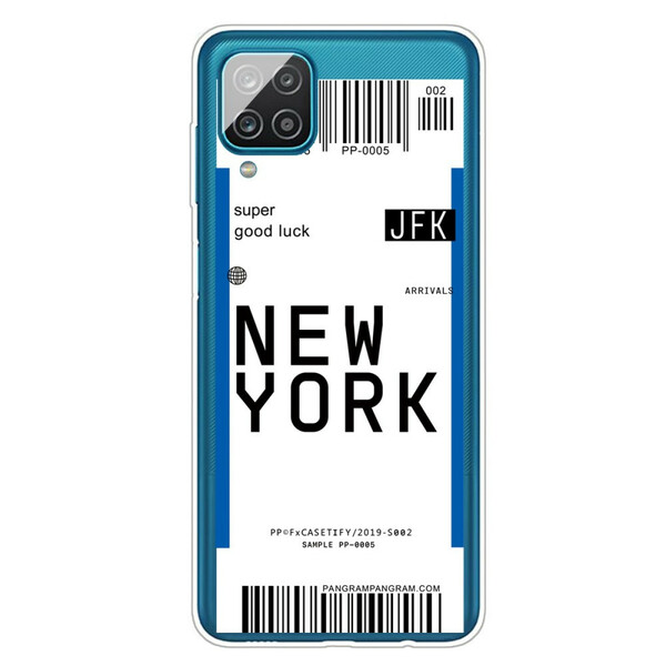 Tarjeta de embarque del Samsung Galaxy A12 a Nueva York