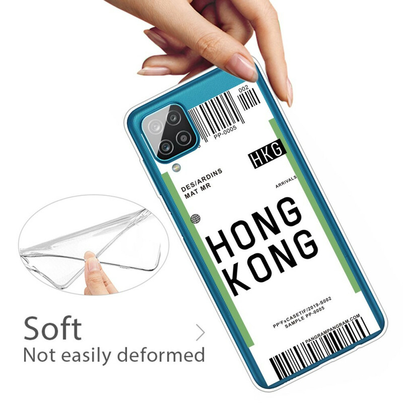 Tarjeta de embarque del Samsung Galaxy A12 a Hong Kong