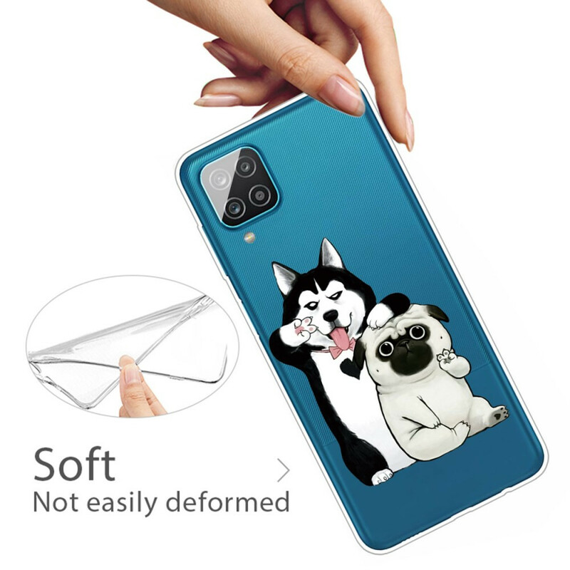 Funda para Samsung Galaxy A12 Funny Dogs