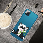 Samsung Galaxy A12 Funda Transparente Panda Triste
