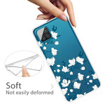 Funda de flor blanca para Samsung Galaxy A12