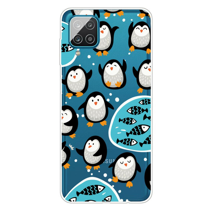 Funda Samsung Galaxy A12 Pingüinos y Peces