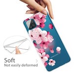 Funda de flores rosas pequeñas para el Samsung Galaxy A12