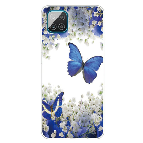Funda con diseño de mariposa para el Samsung Galaxy A12