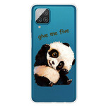 Samsung Galaxy A12 Funda transparente Panda Give Me Five