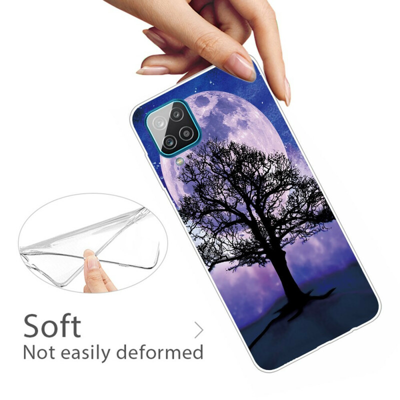 Funda de árbol y luna para el Samsung Galaxy A12