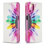Flip Cover Samsung Galaxy A12 Flor de acuarela