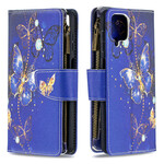 Funda Samsung Galaxy A12 Zipped Pocket Butterflies