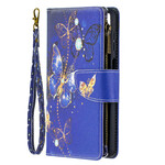 Funda Samsung Galaxy A12 Zipped Pocket Butterflies