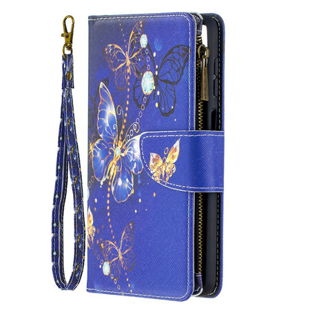 Funda Samsung Galaxy A12 Zipped Pocket Butterflies