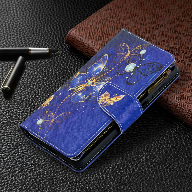 Funda Samsung Galaxy A12 Zipped Pocket Butterflies