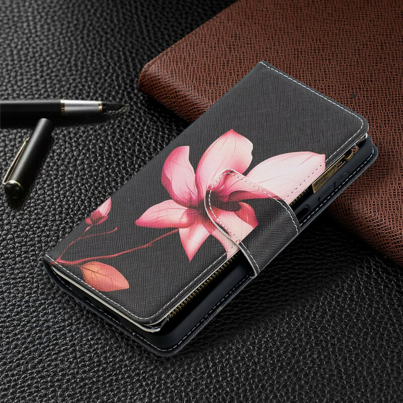 Samsung Galaxy A12 Flor de bolsillo con cremallera