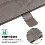 Funda con colgante de árbol y búho para el Samsung Galaxy A12