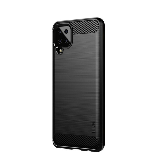 Samsung Galaxy A12 Funda de fibra de carbono cepillada MOFI