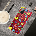 Samsung Galaxy A02s Funda de corazones multicolor