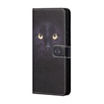 Samsung Galaxy S21 5G Funda negra de ojo de gato con colgante