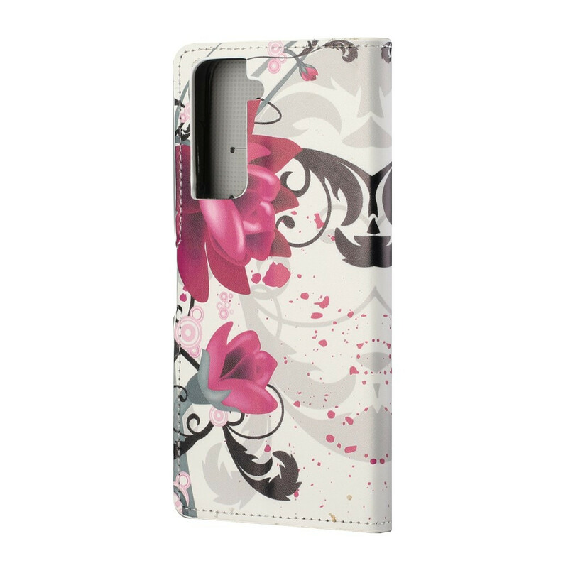 Funda Samsung Galaxy S21 5G Tropical Flowers