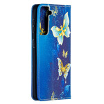 Flip Cover Samsung Galaxy S21 5G Mariposas de colores