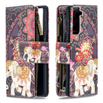 Funda de elefante con cremallera para Samsung Galaxy S21 5G