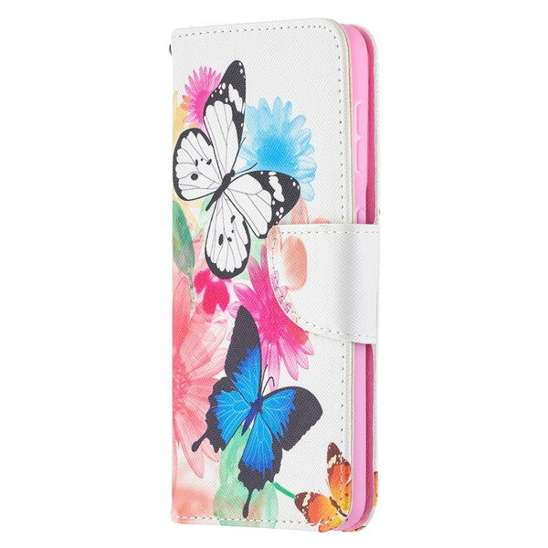 Funda Samsung Galaxy S21 5G Pintada Mariposas y Flores