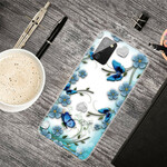 Samsung Galaxy A02s Funda Transparente Mariposas y Flores Retro