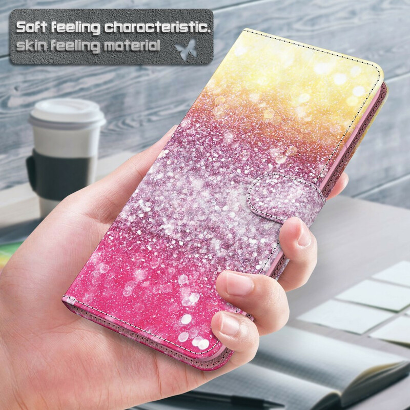 Samsung Galaxy S21 Plus 5G Glitter Funda Magenta
