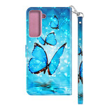 Funda Samsung Galaxy S21 Plus 5G Mariposas Azules Voladoras