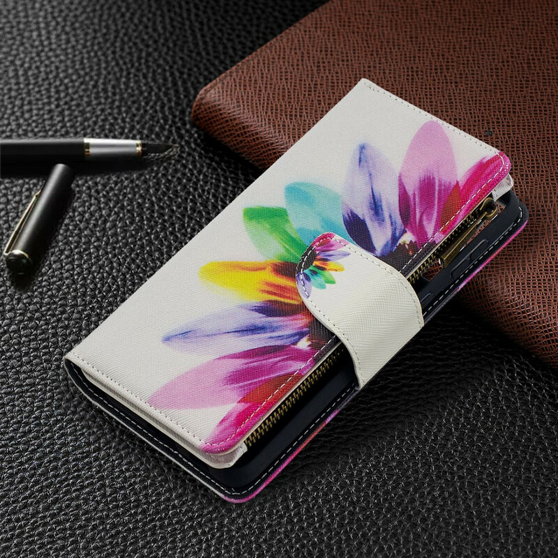 Funda de bolsillo con cremallera Samsung Galaxy S21 Plus 5G Flor