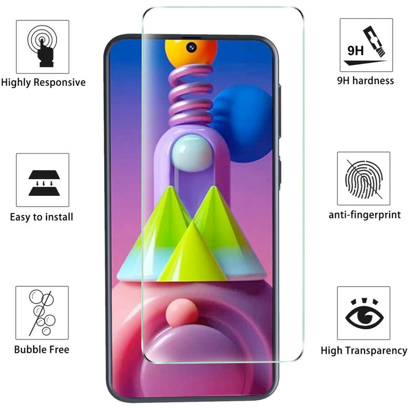 Funda Samsung Galaxy M51 y pantalla de cristal templado