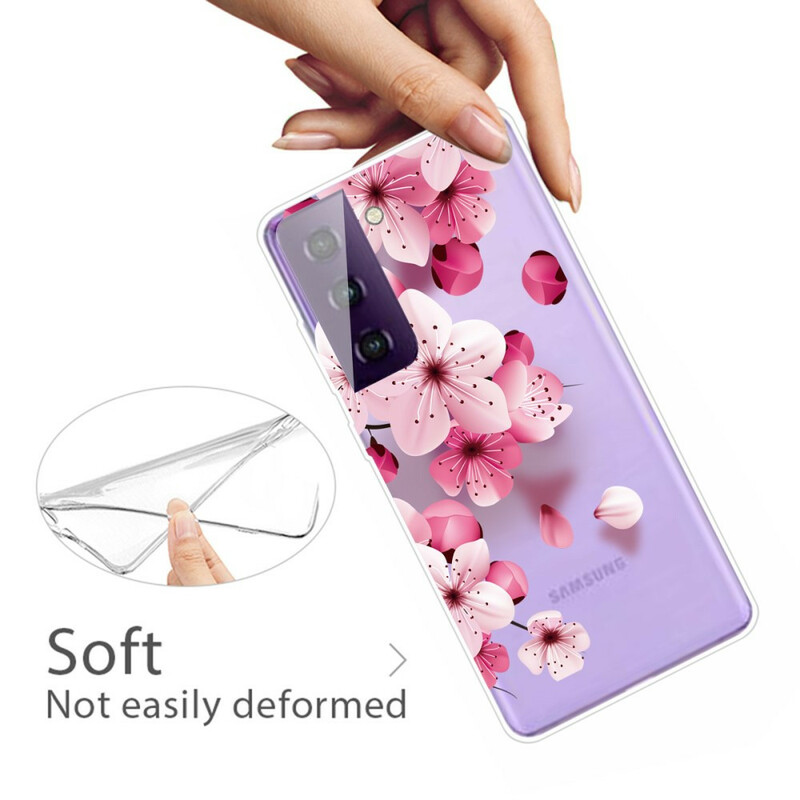 Funda Samsung Galaxy S21 Plus 5G Flores Pequeñas Rosa
