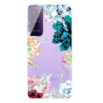 Funda de flor de acuarela para Samsung Galaxy S21 5G