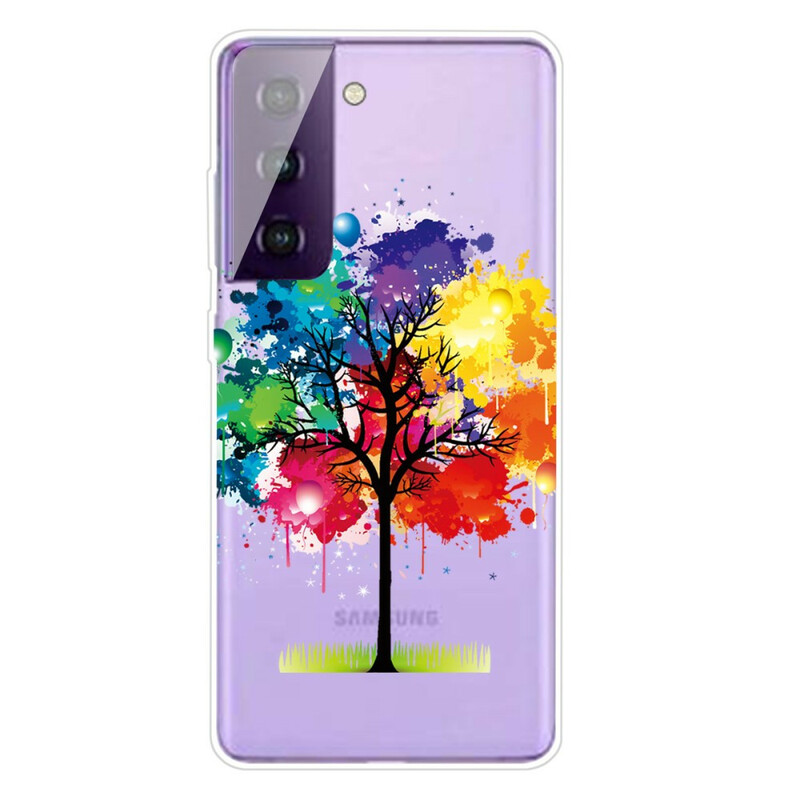 Funda de árbol de acuarela para Samsung Galaxy S21 5G