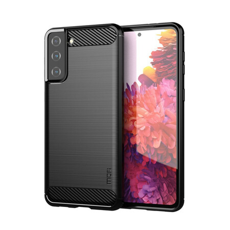 Samsung Galaxy S21 Plus 5G Funda de fibra de carbono cepillada MOFI