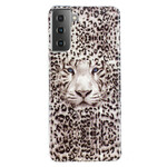 Samsung Galaxy S21 5G Funda fluorescente de leopardo
