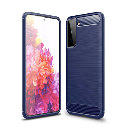 Funda de fibra de carbono cepillada para Samsung Galaxy S21 5G